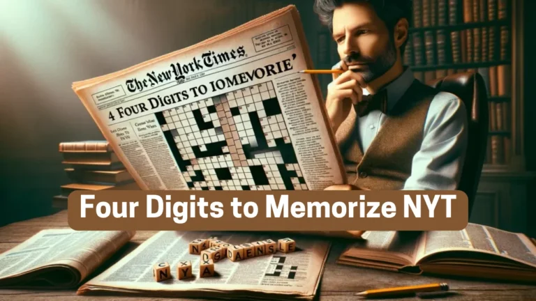 four digits to memorize nyt 